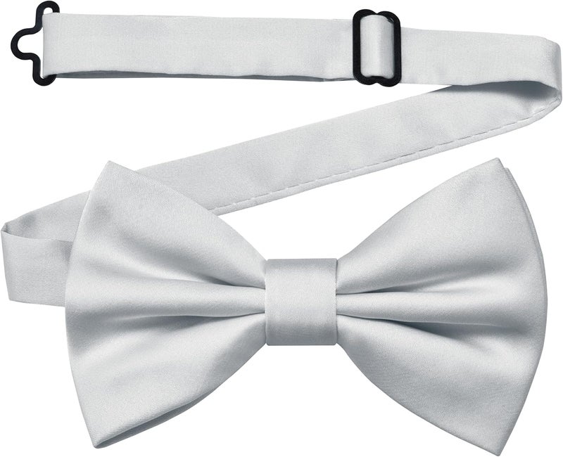 Branduce Solid Color Pre-tied Bow Tie and Pocket Square Lapel Pin Set for Men - Image 3